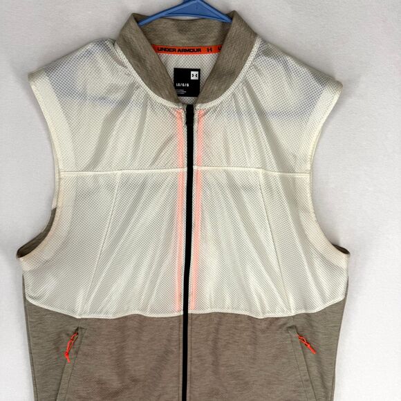 Under Armour Tan‎ and Pink Runner Vest Mens Size L - Picture 5 of 11